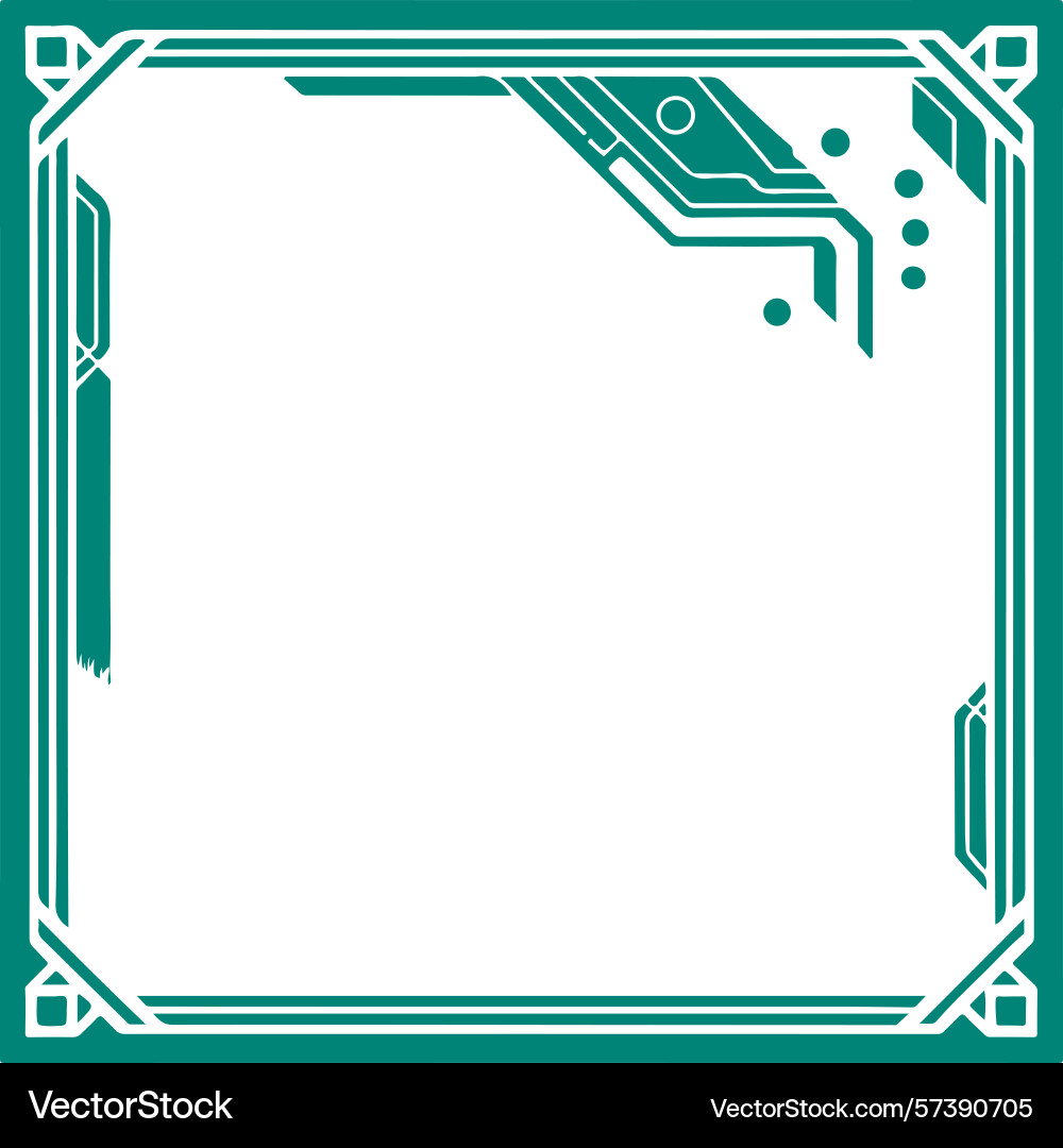 Futuristic tech frame with geometric layout vector image