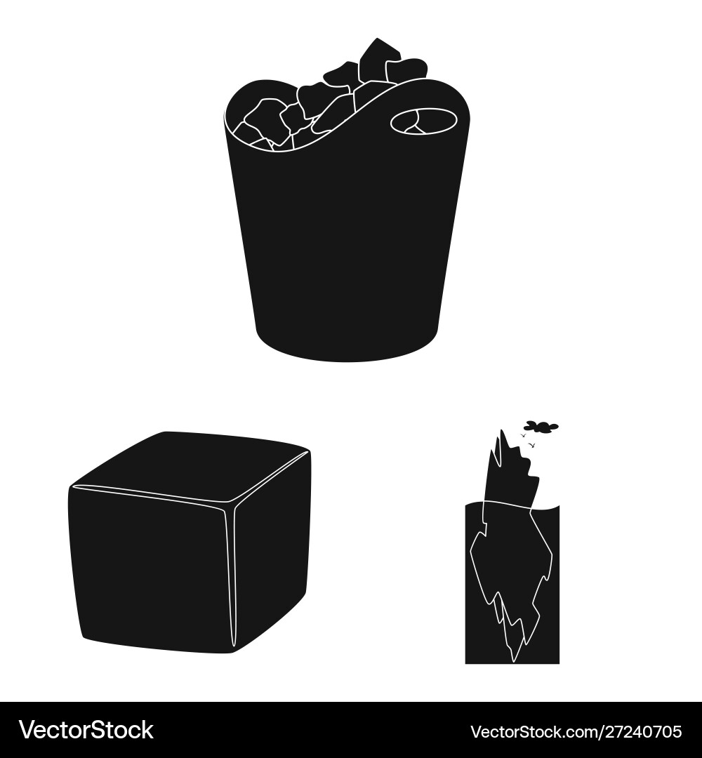 Isolated object cold and transparent icon vector image