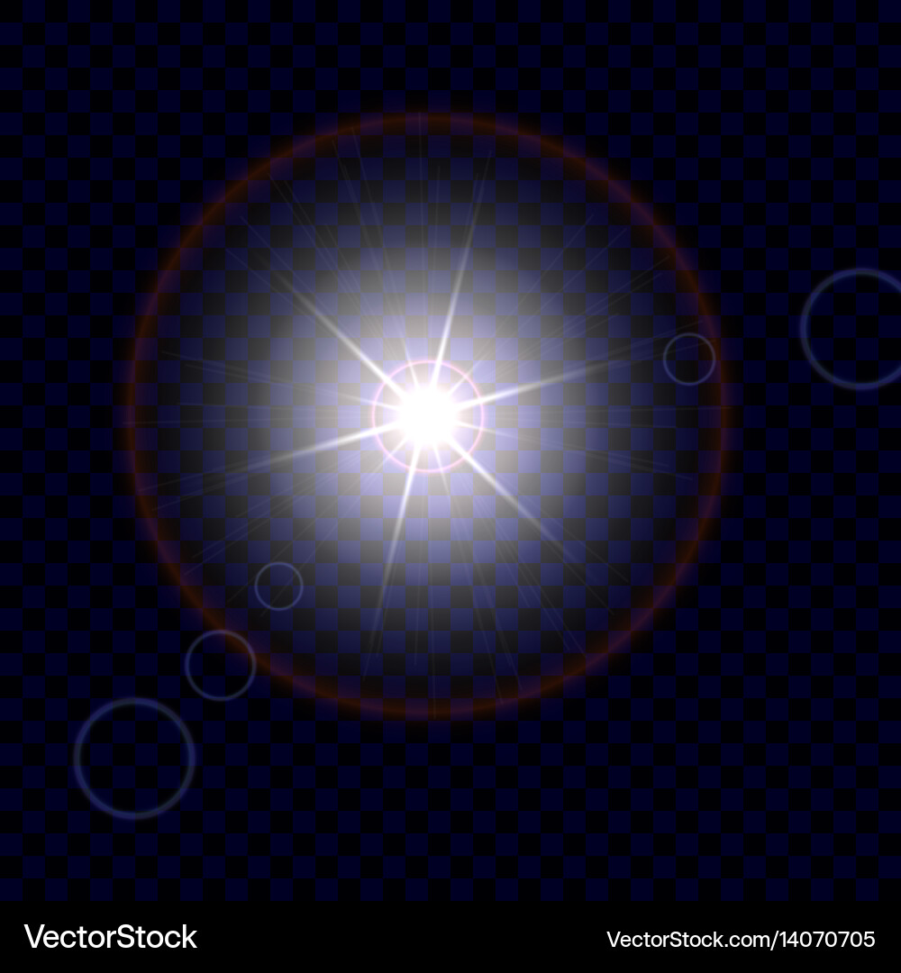 Isolated object glare from vector image