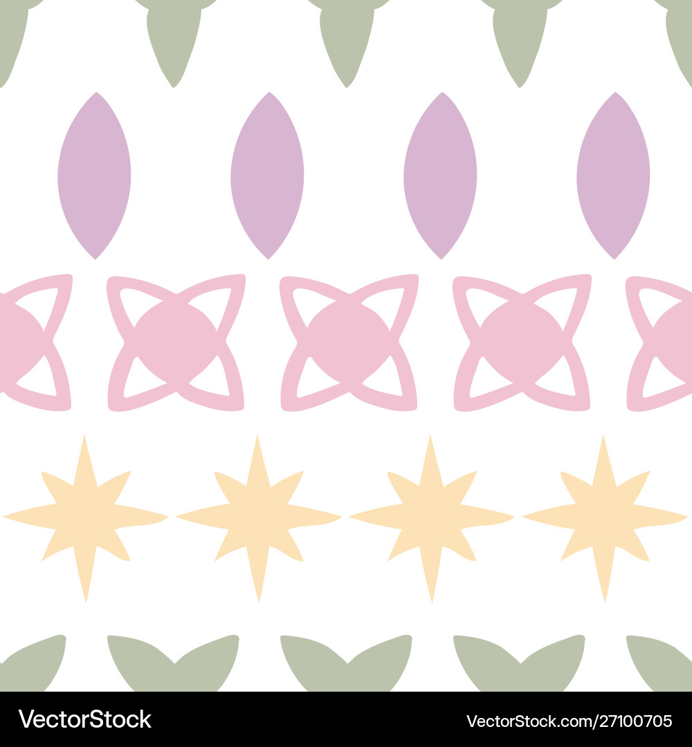 Large shapes in colour collection repeat pattern Vector Image