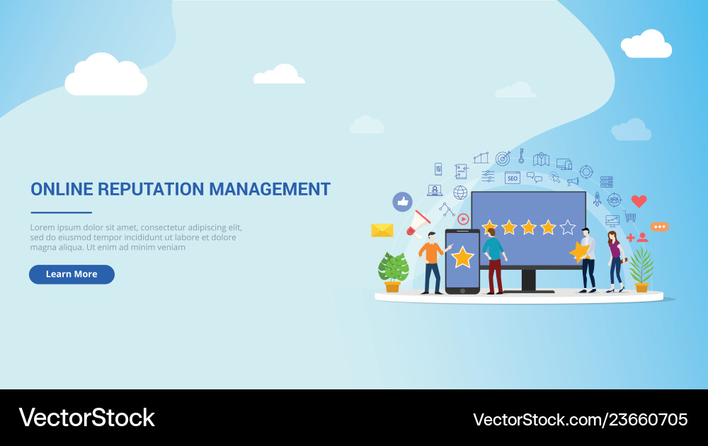 Online Reputation Management Vector Image