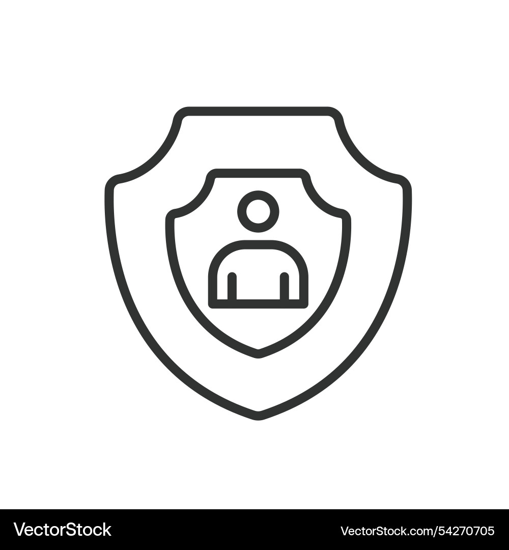 Personal security icon in line design Personal security icon in line design Vector Image