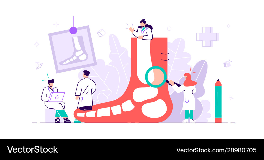 Podiatrist concept feet toe trauma Podiatrist concept feet toe trauma vector image