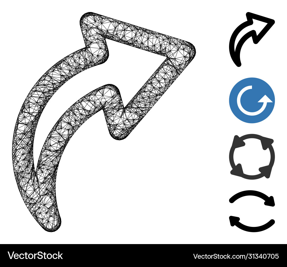 Redo web mesh Redo web mesh vector image