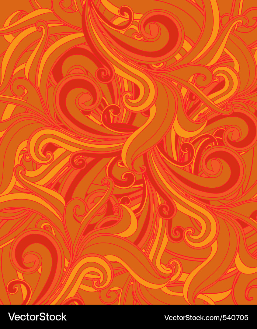 Retro Floral Swirls Vector Image