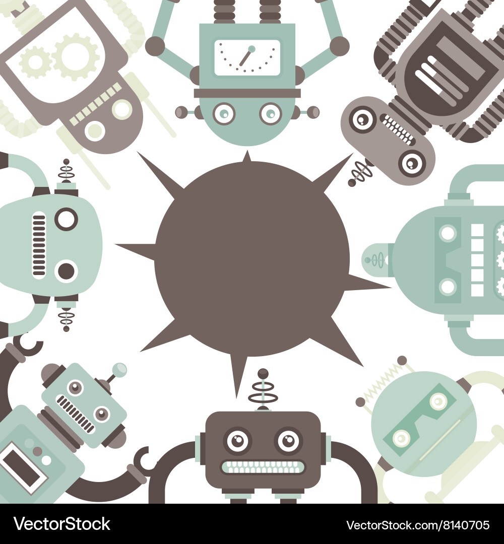 Robot concept design vector image