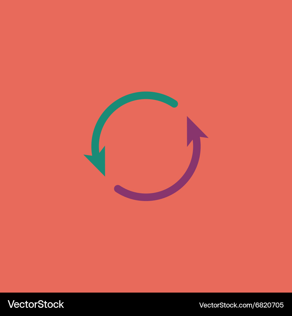 Roundabout Cycle Icon - Loop Symbol vector image