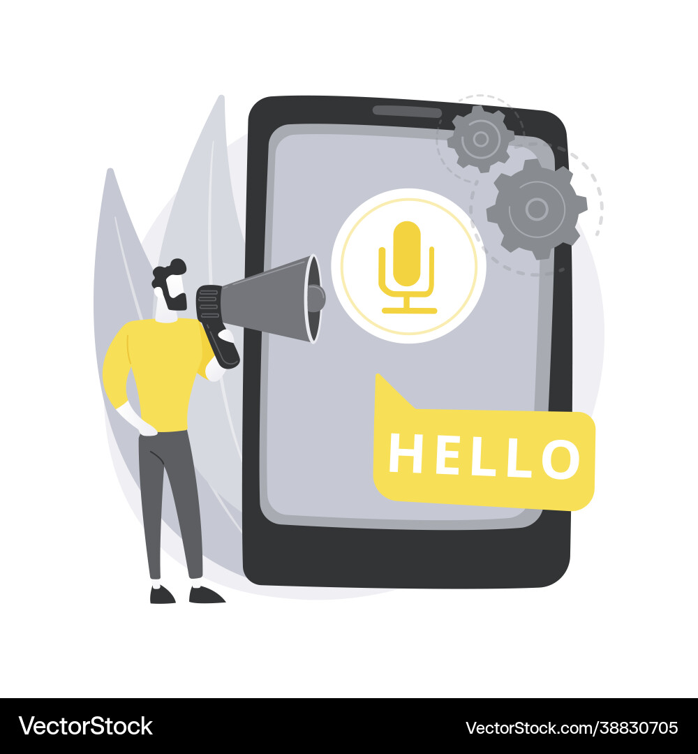 Speech to text abstract concept Speech to text abstract concept Vector Image