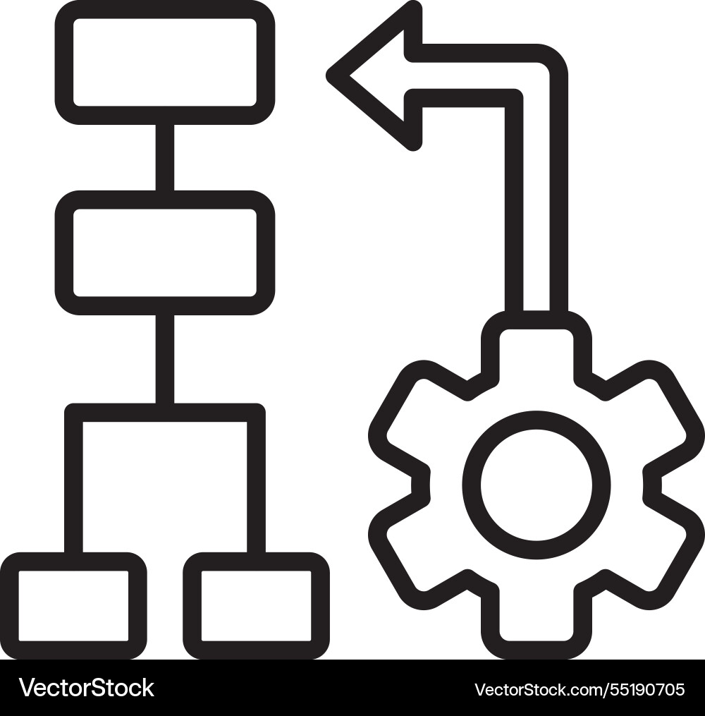 Uml line icon design Vector Image