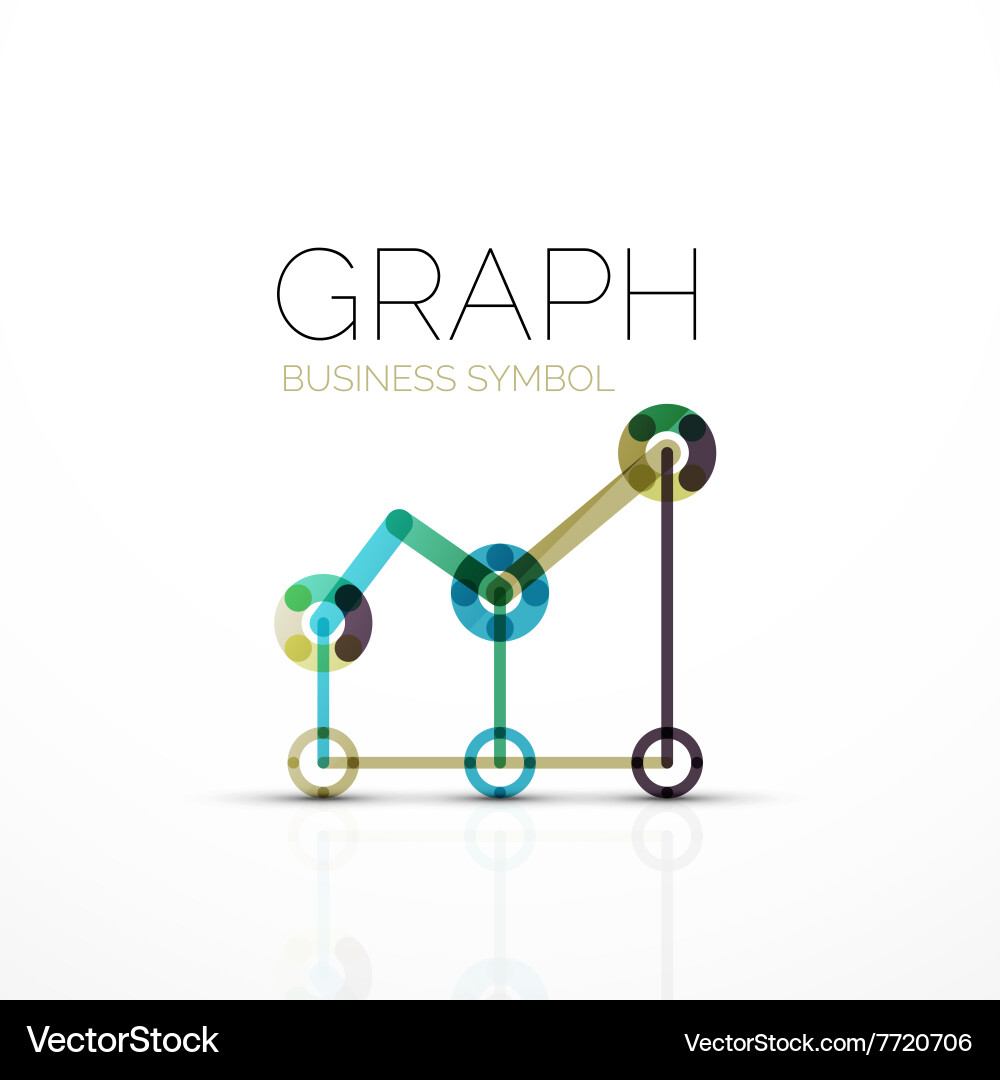 Abstract logo idea linear chart or graph Vector Image