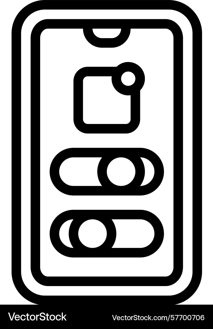 App controlled line icon Vector Image