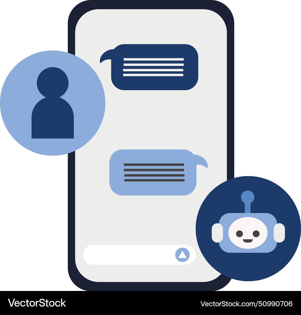 Chatbot service customer Royalty Free Vector Image