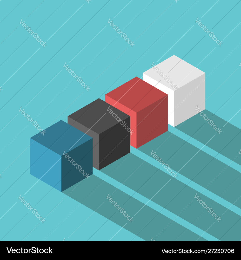 Colorful Isometric Cube Variety Vector Image