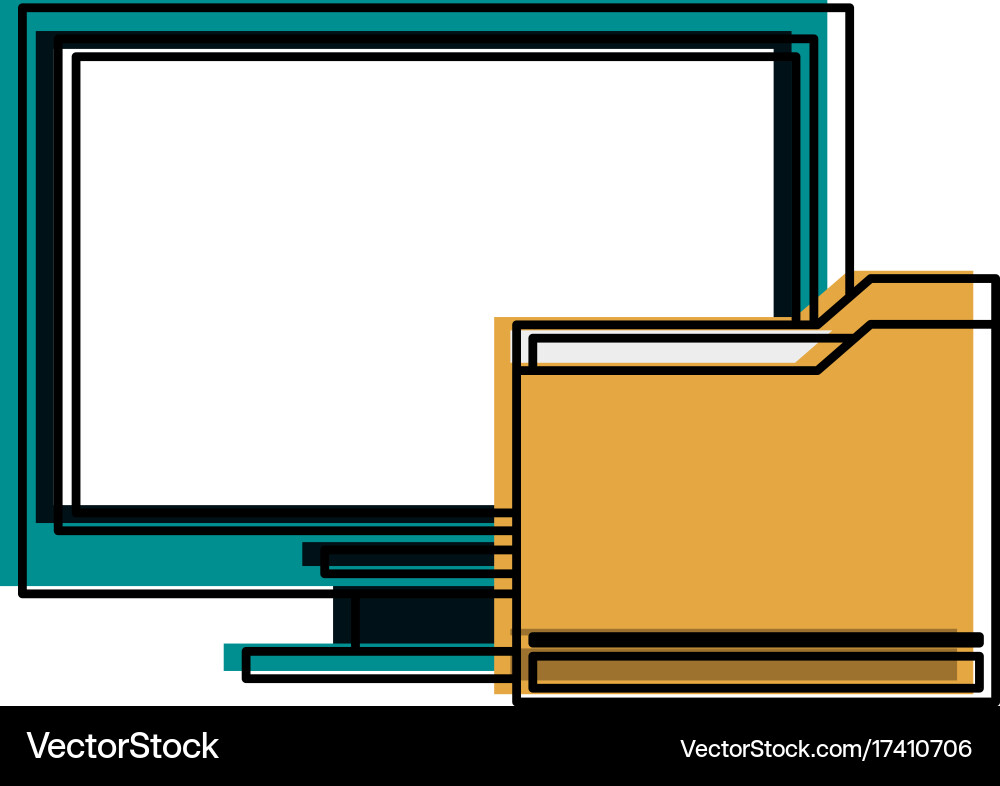 Computer monitor icon image vector image