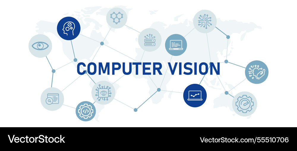 Computer vision visual ai image video recognition Computer vision visual ai image video recognition vector image