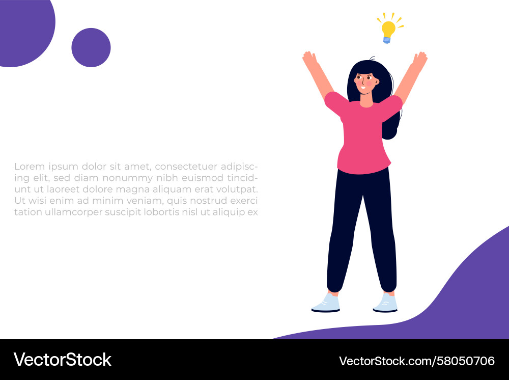 Female Problem Solver Concept Vector Image