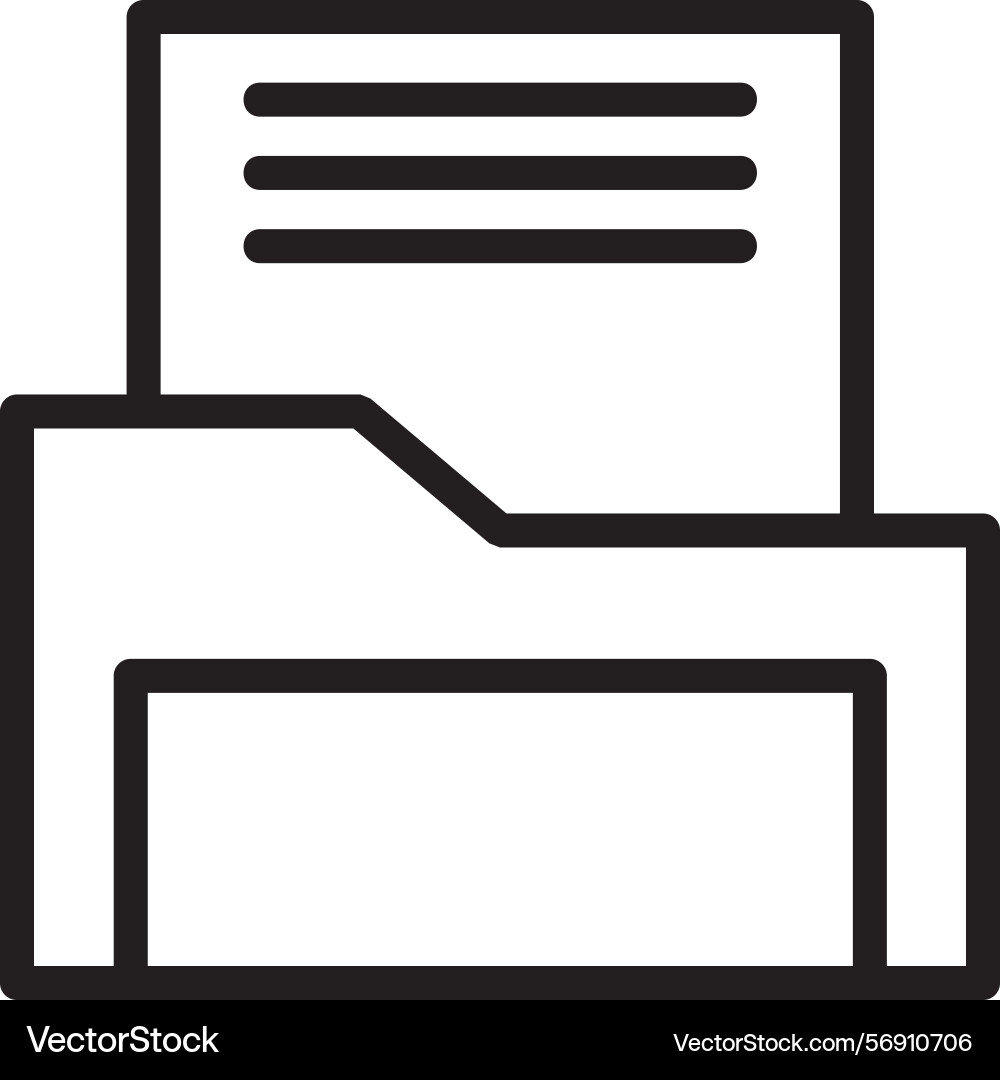 File folder linear style icon design Vector Image
