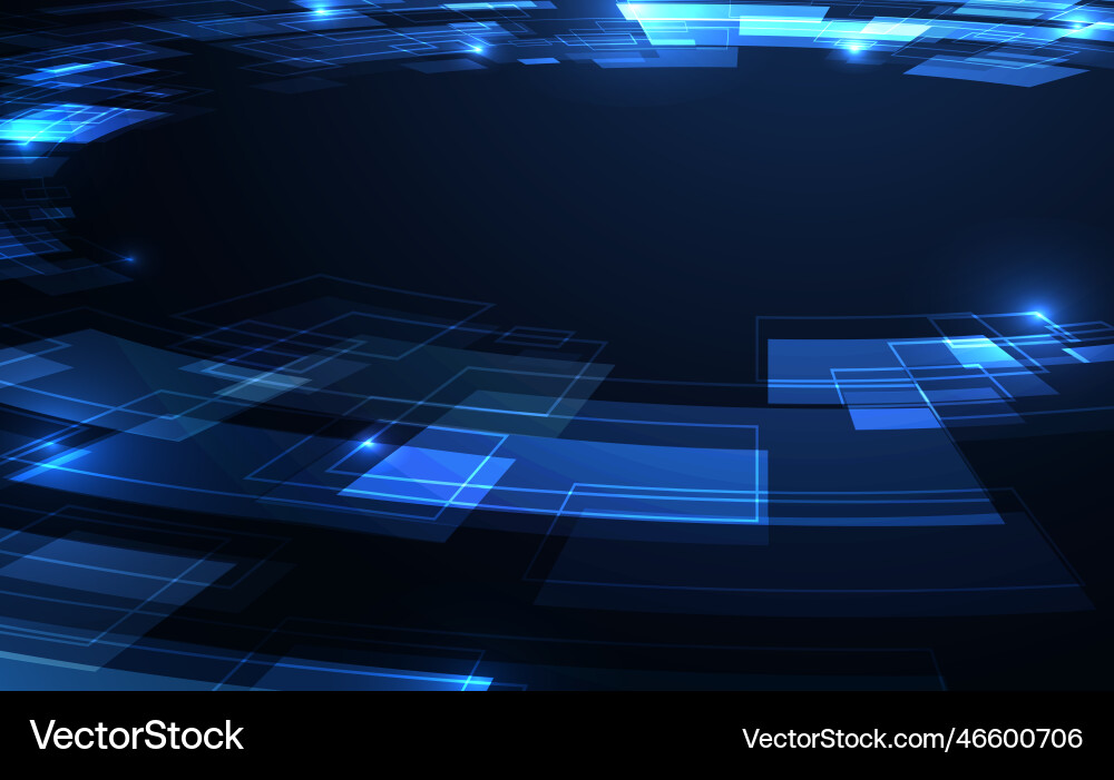 Futuristischer blauer Tech Hintergrund Vektorbild