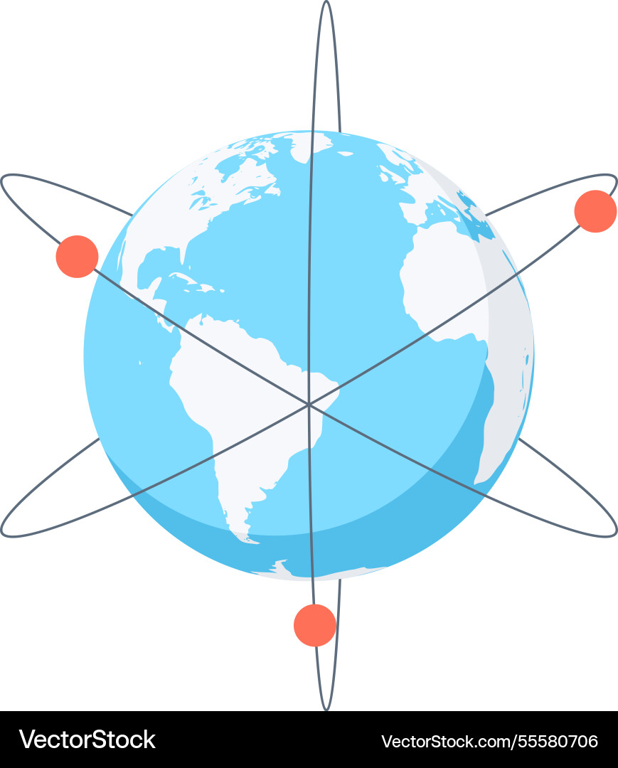 Global communication flat web icon Global communication flat web icon vector image