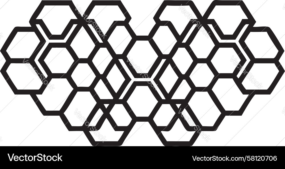 Intricate Hexagonal Mesh Pattern Vector Image