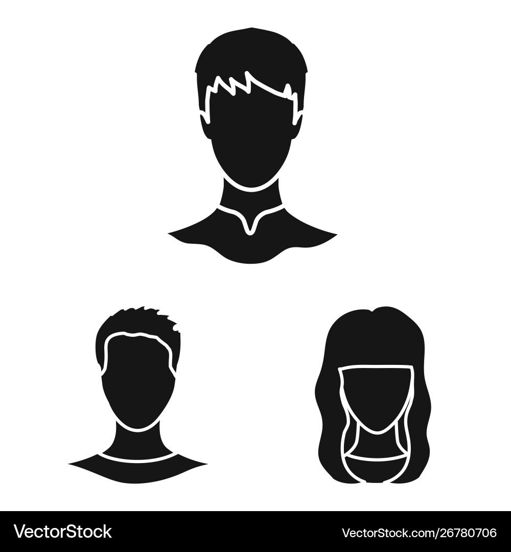 Isolated object character and profile symbol Vector Image