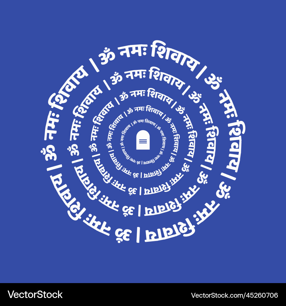 Om Namah Shivaya - Lord Shiva Mantra Vector Image