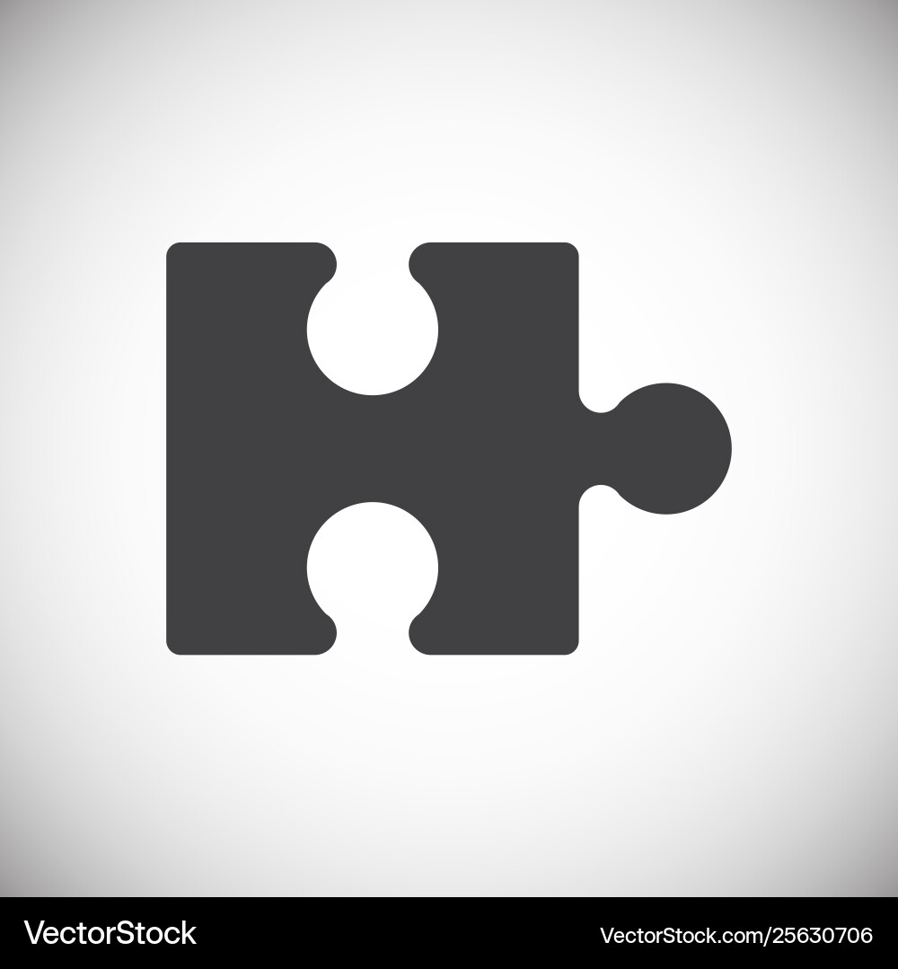 Puzzle icon on background for graphic and web Puzzle icon on background for graphic and web vector image