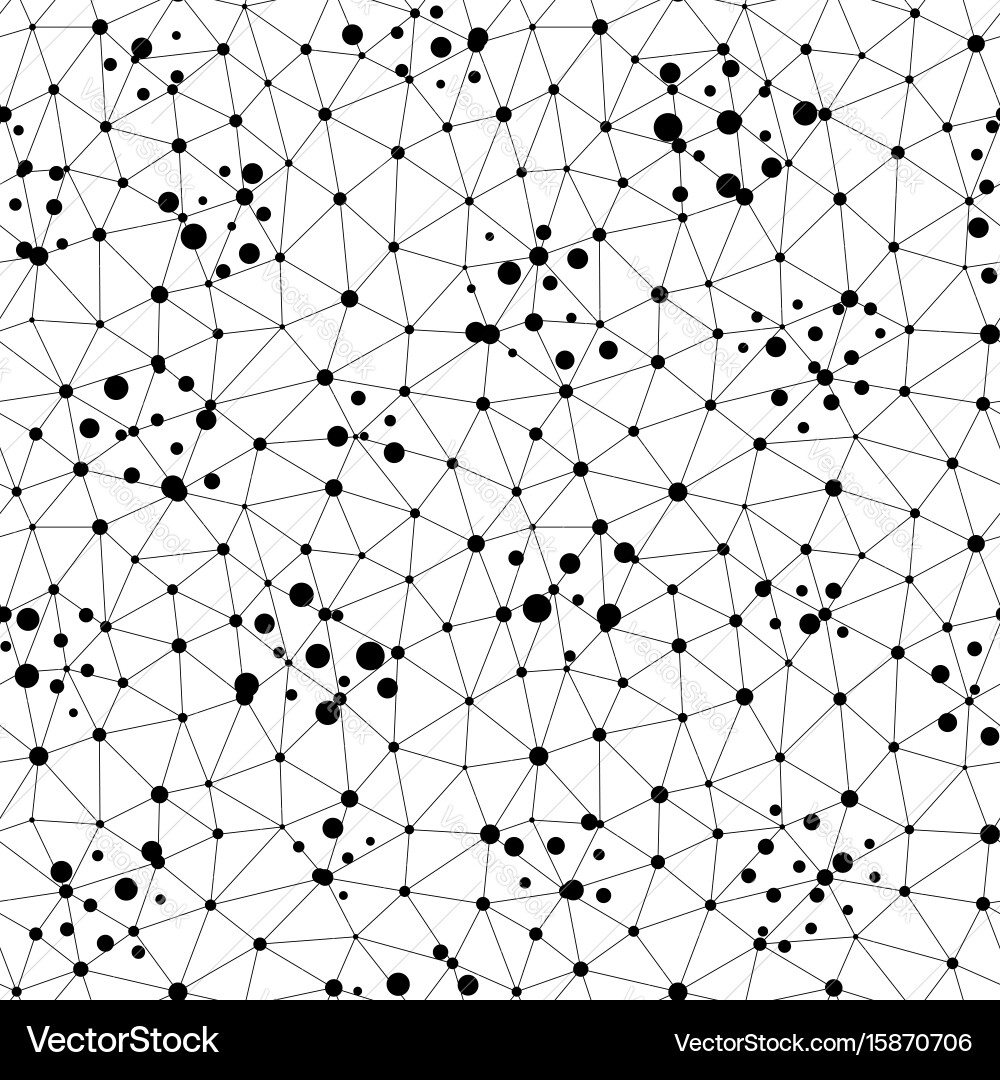 Seamless patternwith thin lines chaotic dots vector image