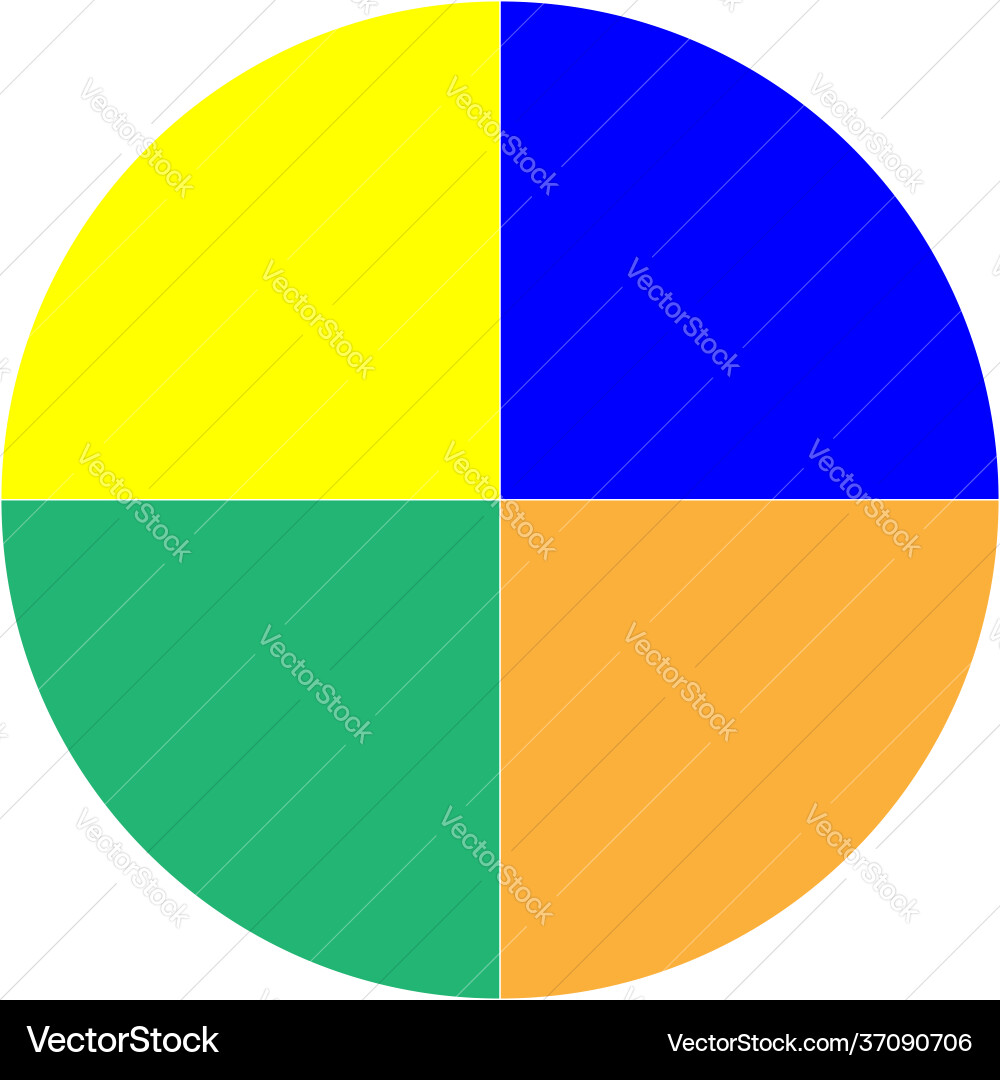 Segmented circle pie graph chart infographics Vector Image