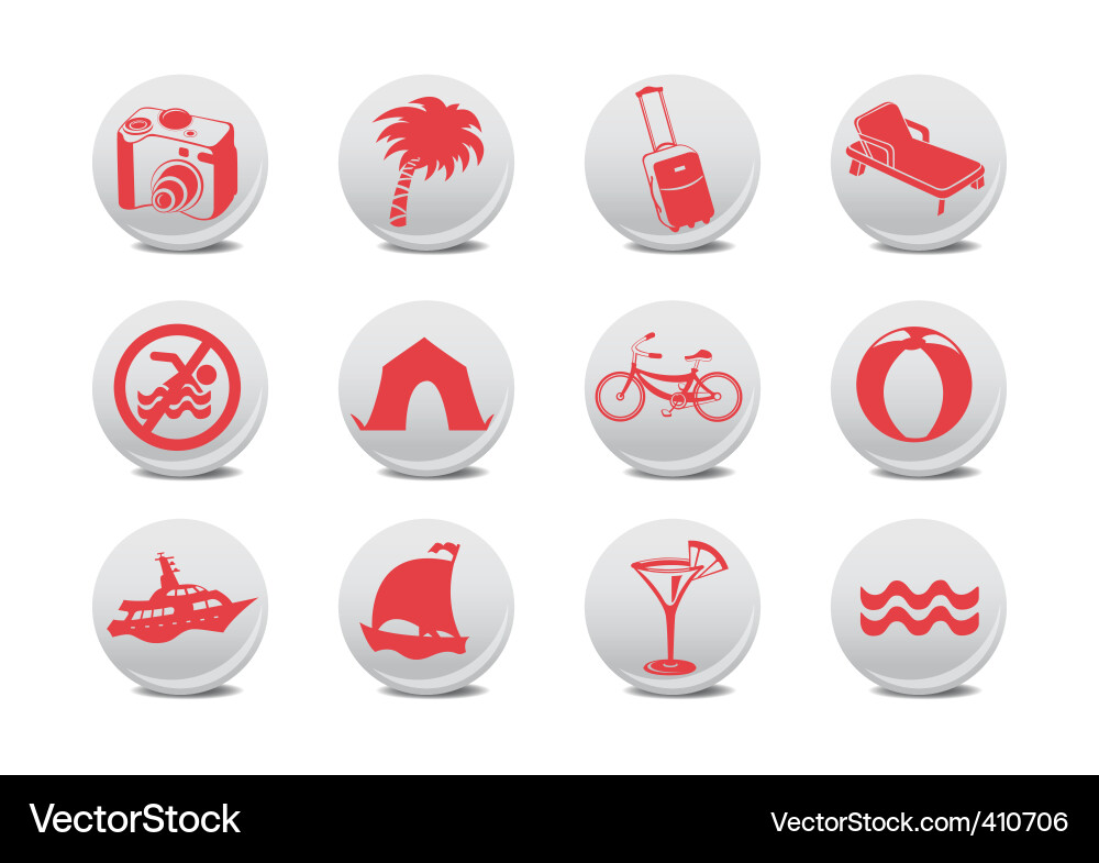 Tourism icons Vector Image