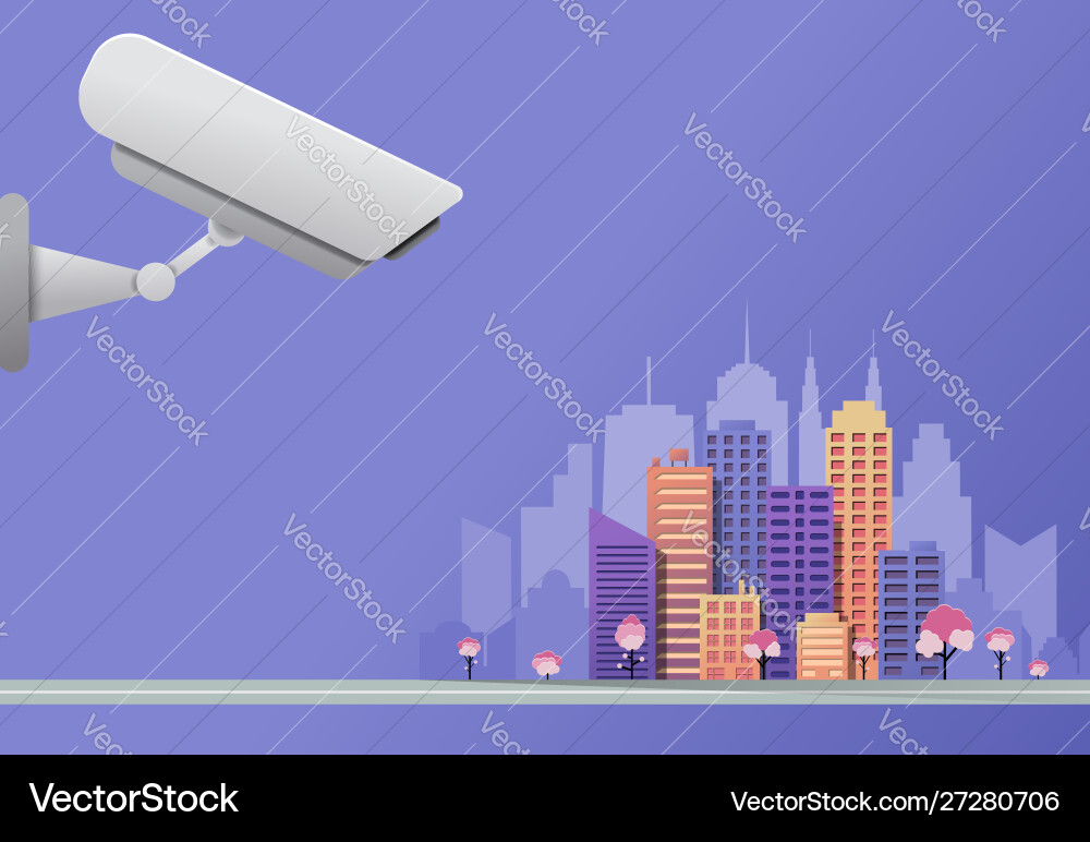 Urban video surveillance system concept Urban video surveillance system concept Vector Image