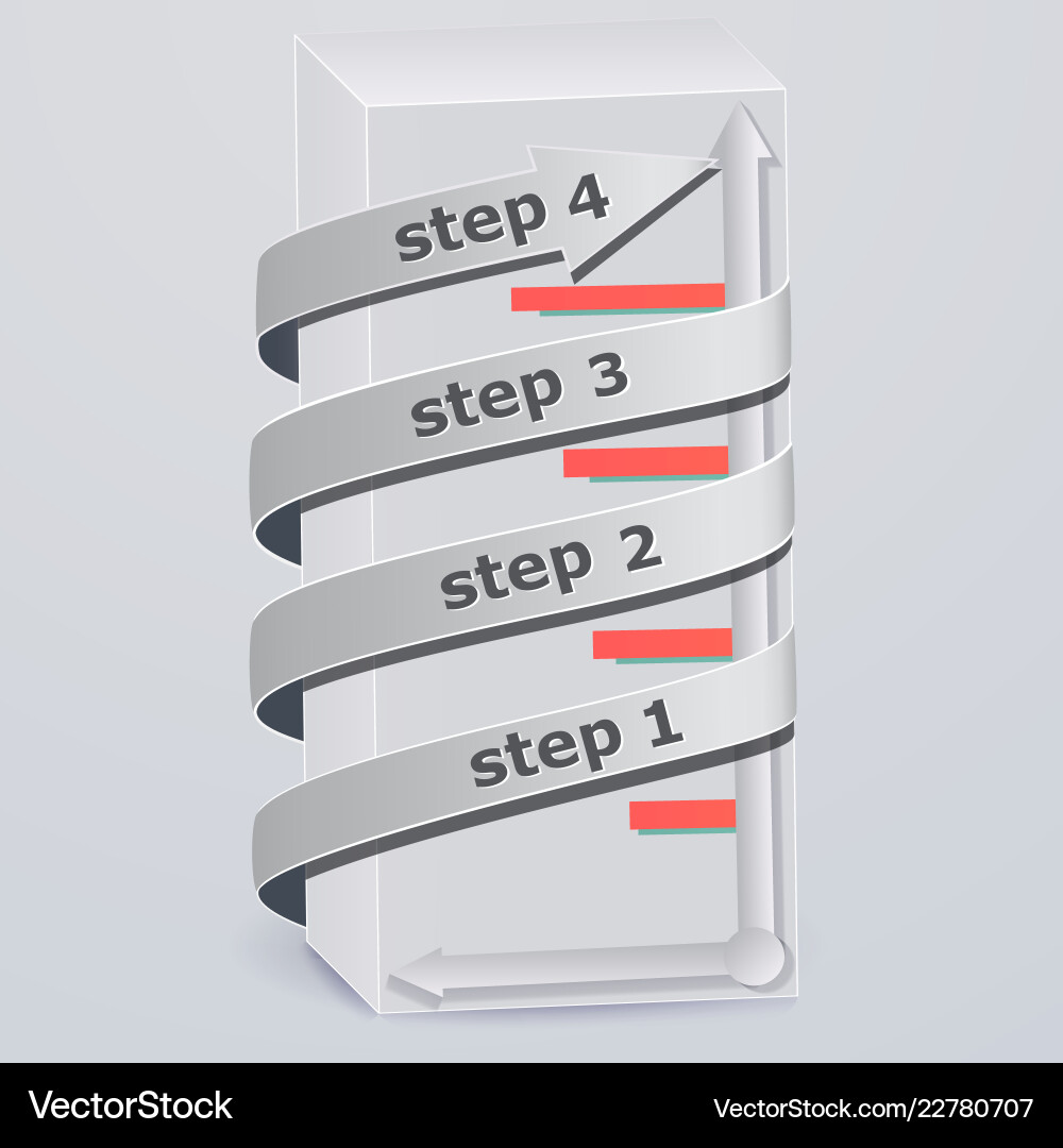 3d rectangle the arrow keys up Vector Image