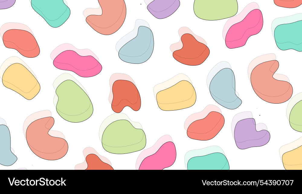 Abstract fluid shape colorful overlapping Abstract fluid shape colorful overlapping vector image