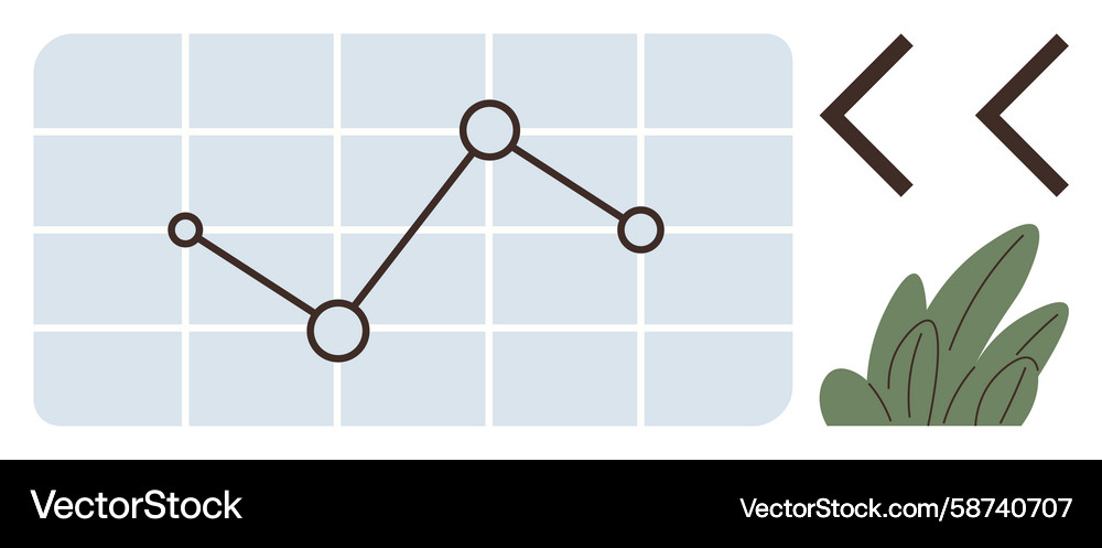 Data analysis concept with line graph Vector Image