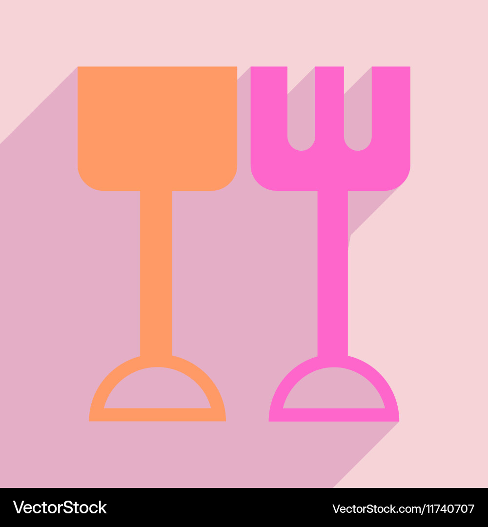 Flat with shadow icon and mobile application Vector Image