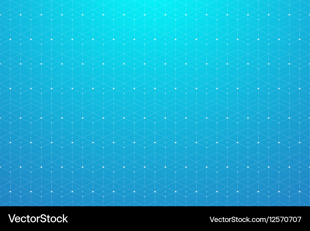Geometric pattern with connected line and dots vector image