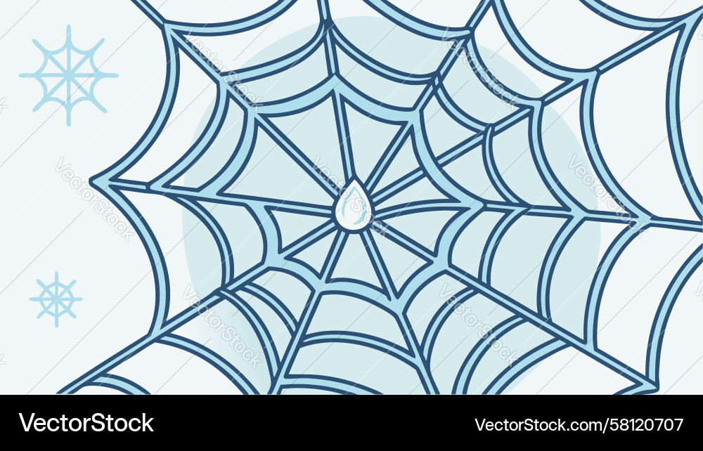Geometric Snowflake Spiderweb Pattern Vector Image