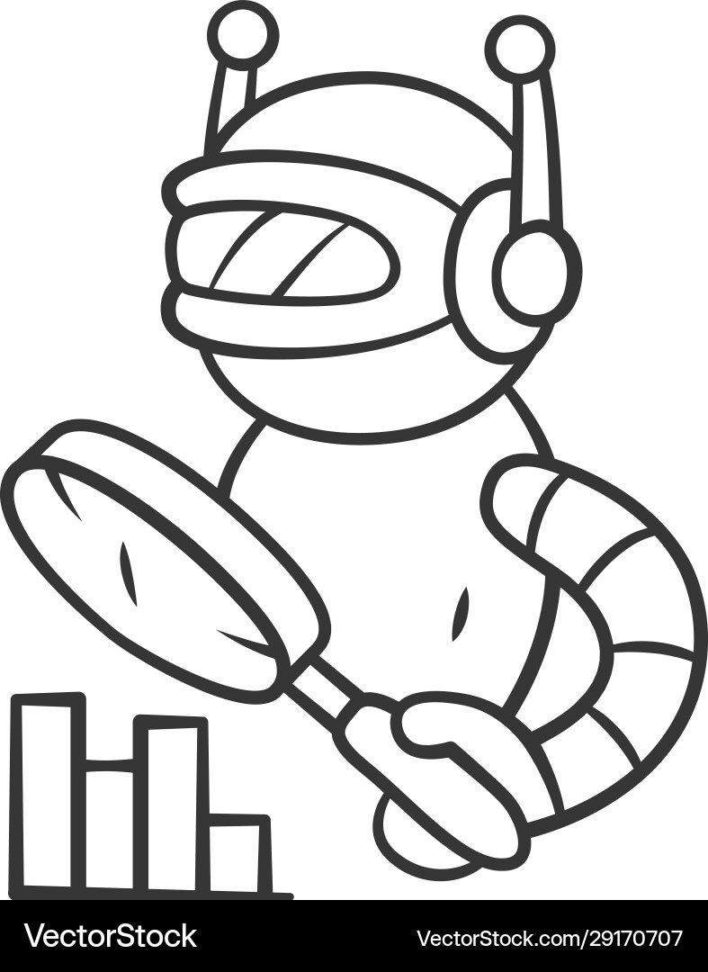Monitoring Robot Icon - AI Bot vector image