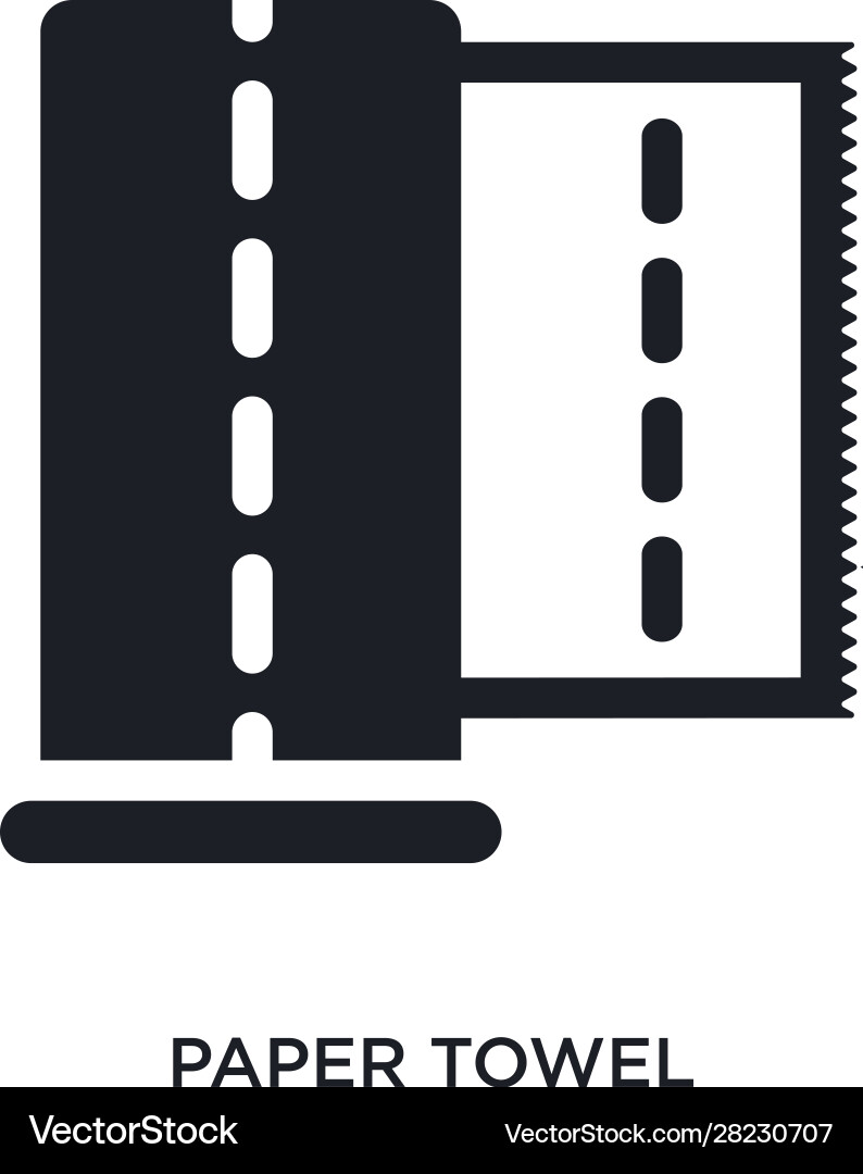 Paper towel isolated icon simple element from vector image
