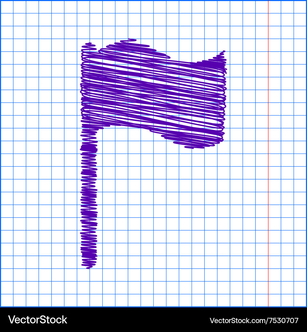 Scribble icon on the school paper Vector Image