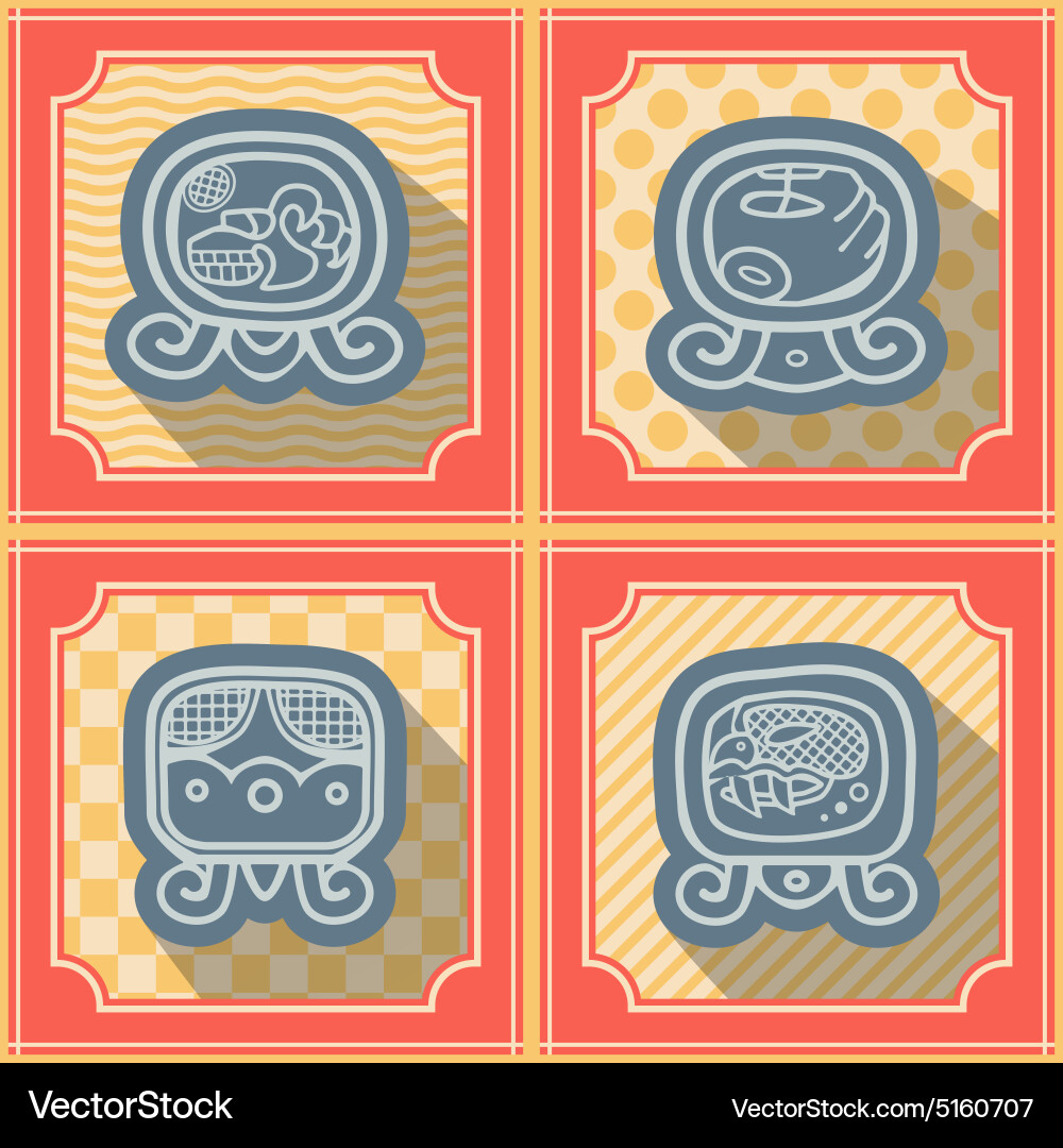 Seamless background with maya calendar named days vector image