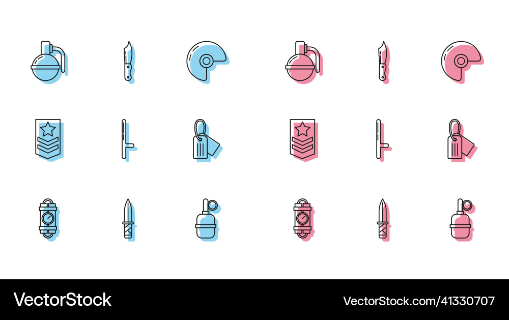 Set line detonate dynamite bomb stick and timer Set line detonate dynamite bomb stick and timer vector image