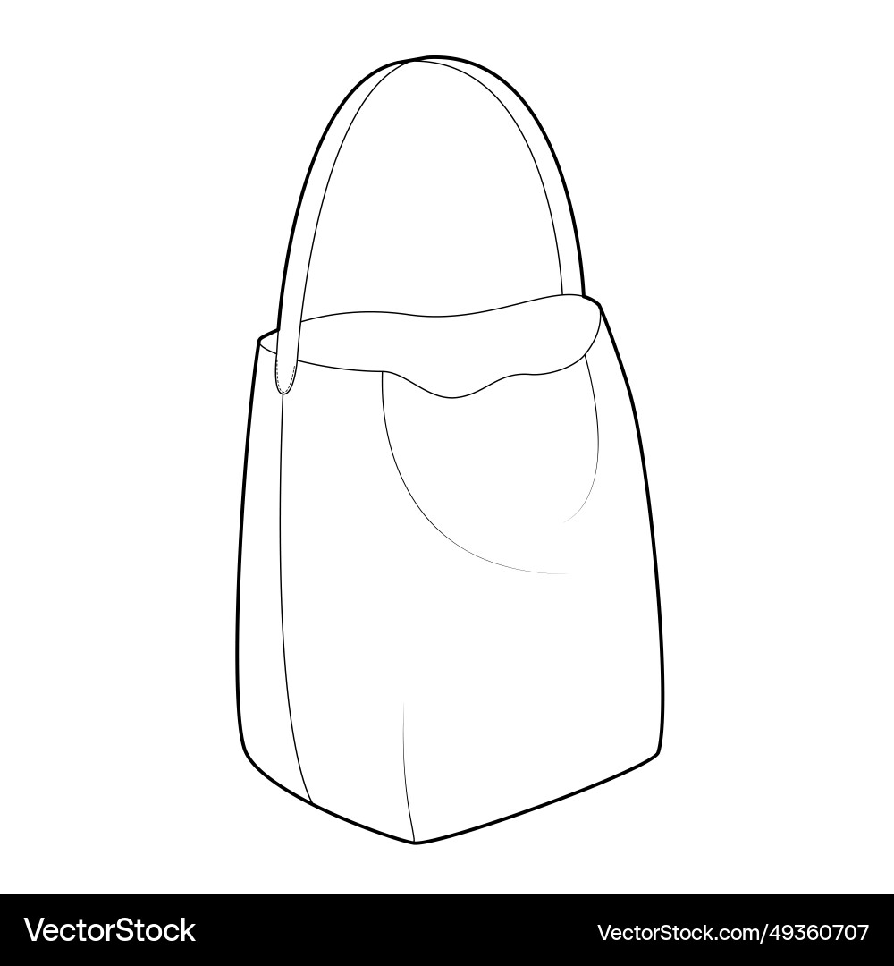 Slouchy tote bucket silhouette Tasche Mode Slouchy tote bucket silhouette Tasche Mode vektorbild