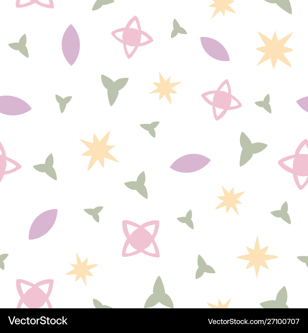 Small shapes in colour collection repeat pattern vector image
