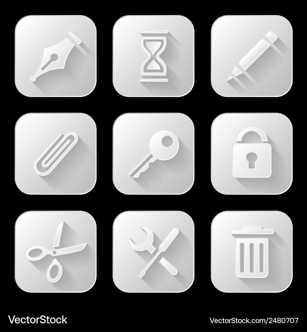 Web icons set vector image