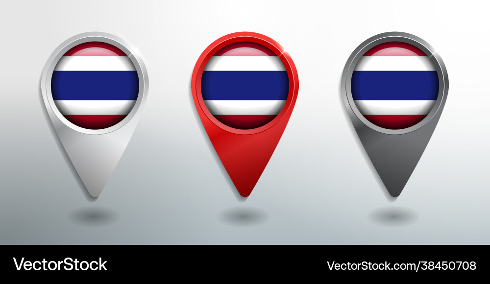 3d pointer tag and location marker with round Vector Image
