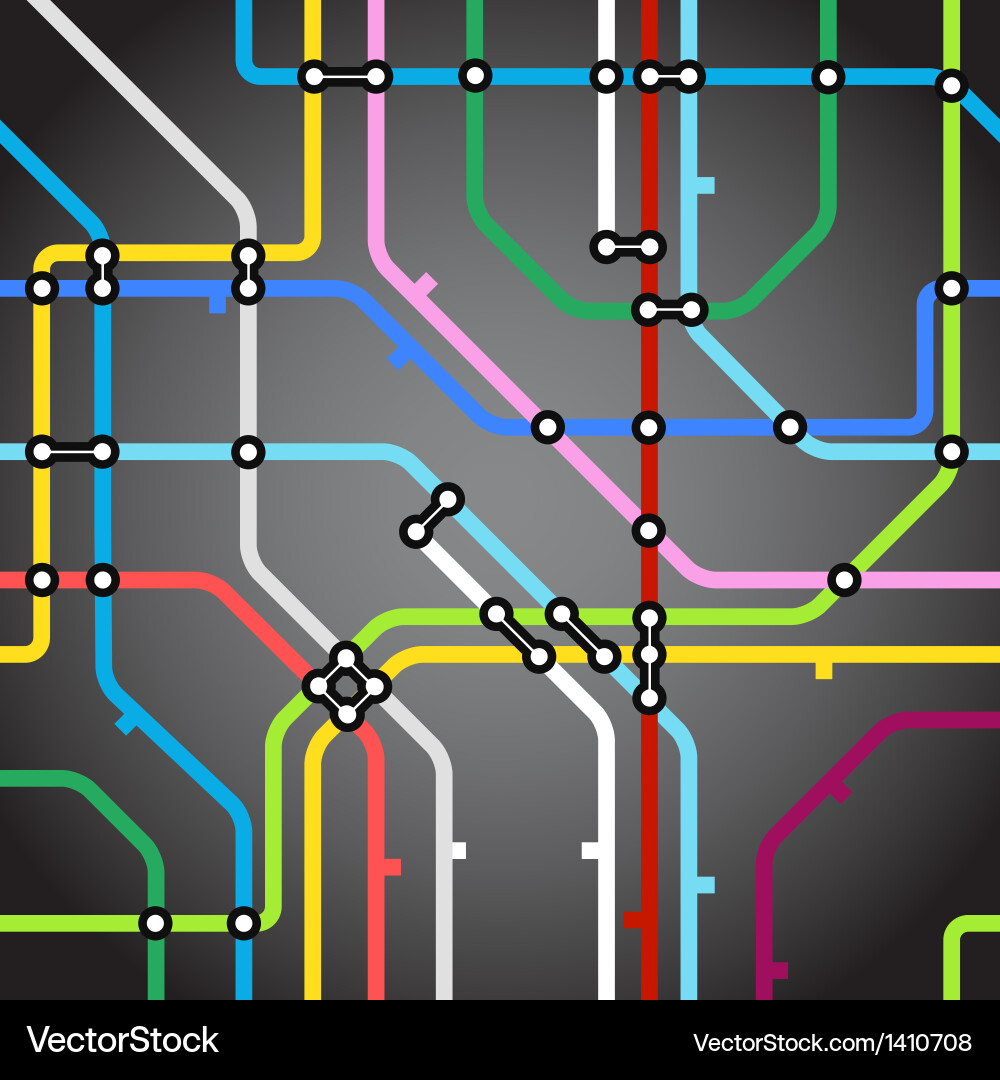 Abstract background of metro scheme vector image