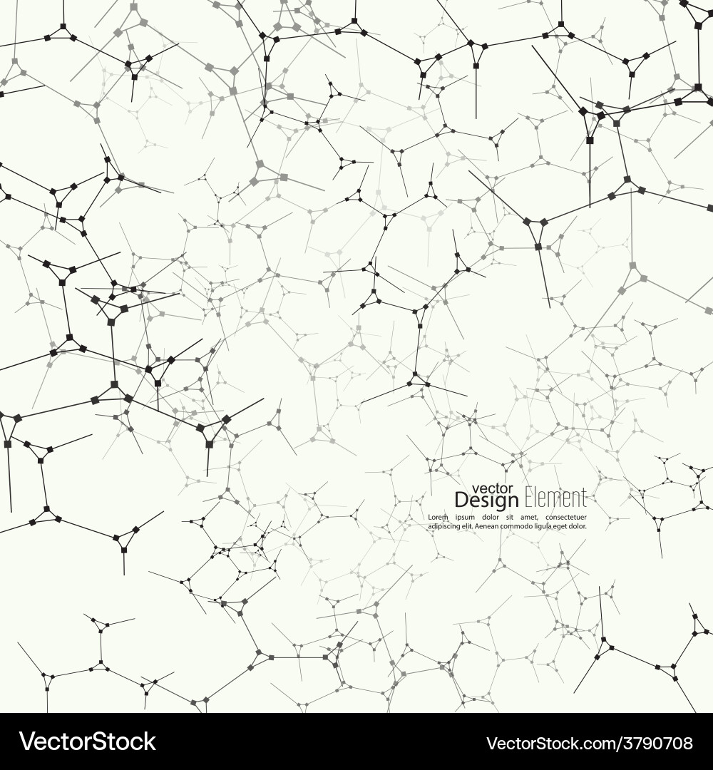 Abstract background with dna molecule structure vector image
