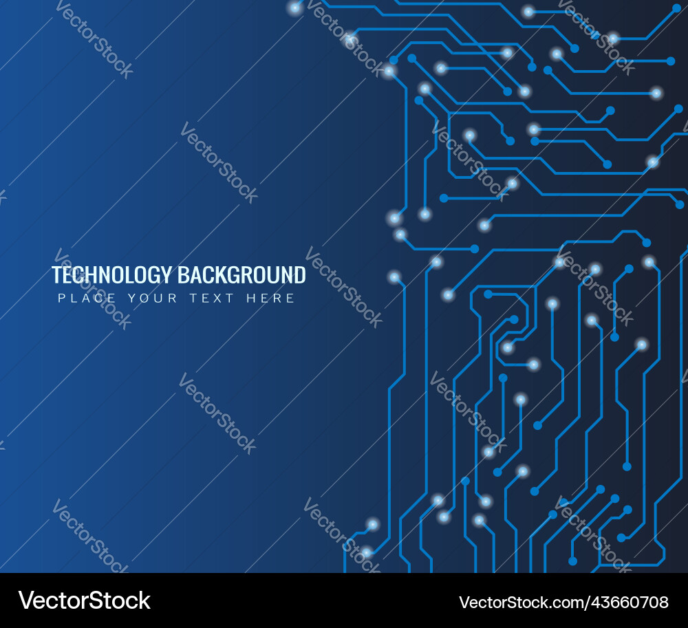 Abstract Circuit Technology Background Vector Image