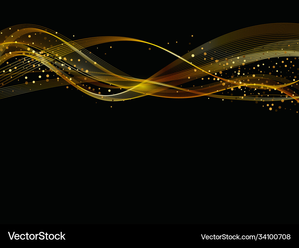 Abstract color gold wave design element Abstract color gold wave design element Vector Image